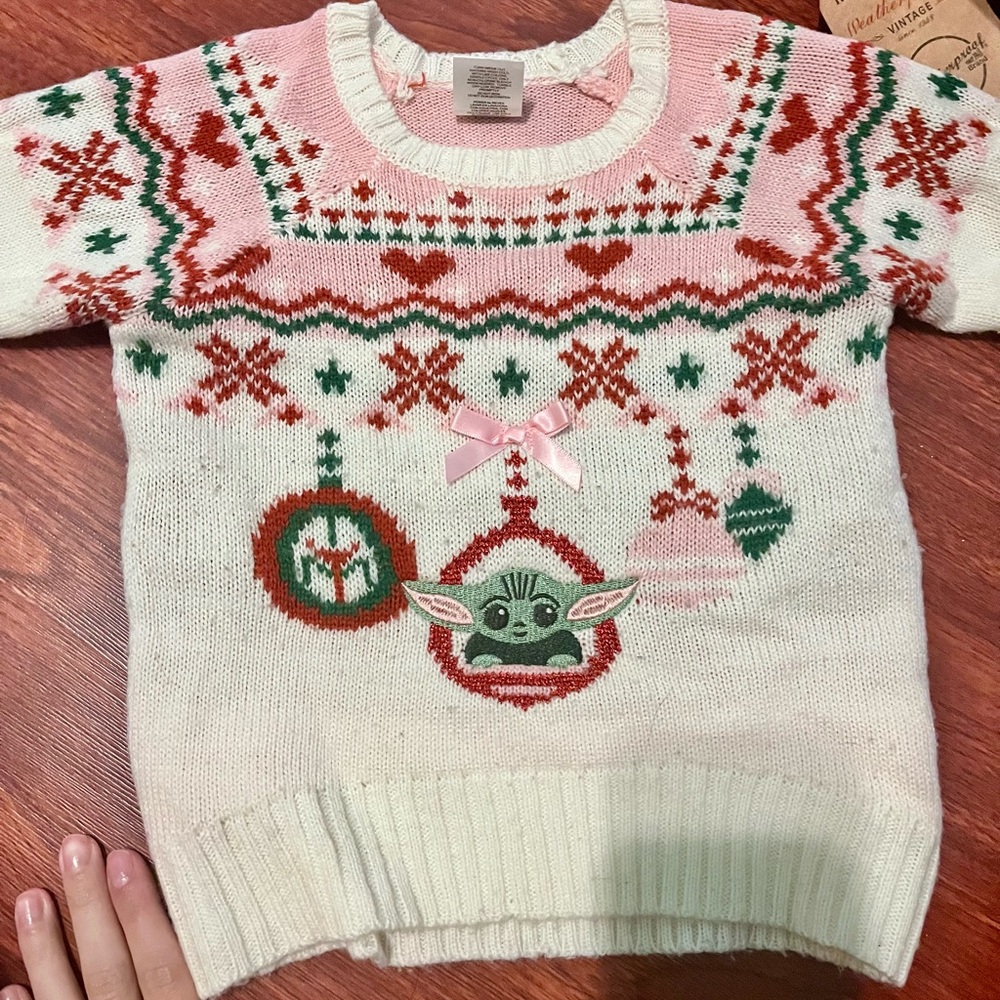 Star Wars Baby yoda Christmas sweater toddler